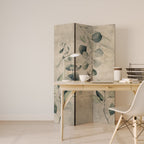 EARTHY TONED ELEGANCE Biombo Decorativo de 3 Painéis