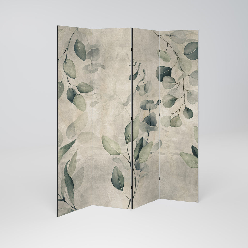 EARTHY TONED ELEGANCE Decorative 4-Panel Room Divider