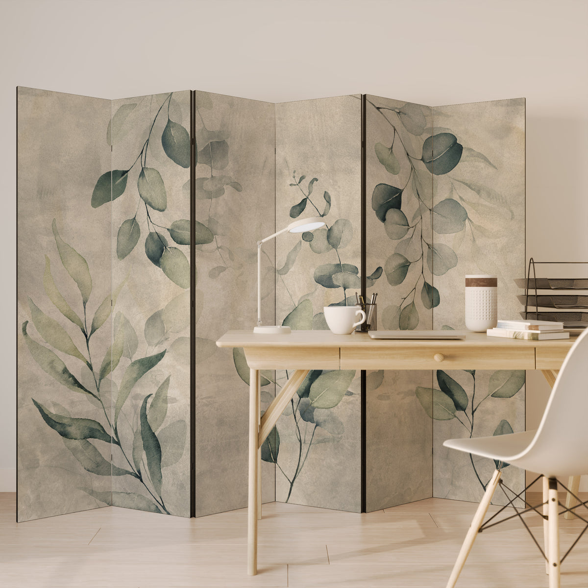 EARTHY TONED ELEGANCE 6-Panel Room Divider