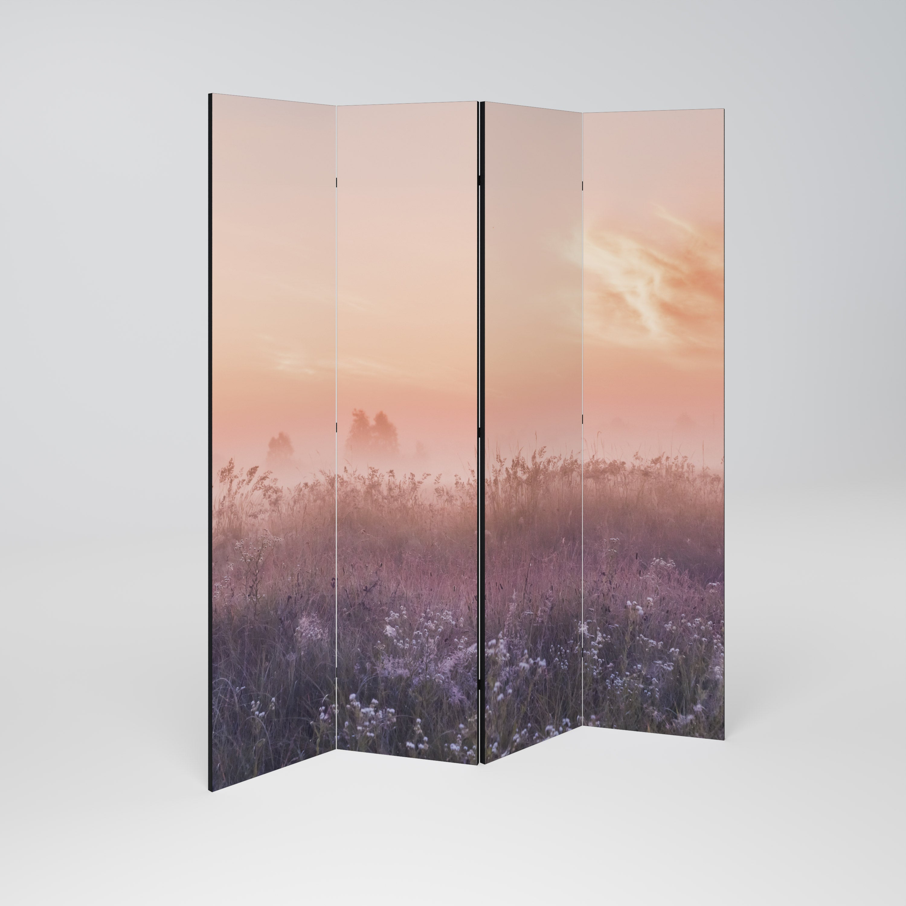 ENCHANTED MORNING VEIL Decorative 4-Panel Room Divider