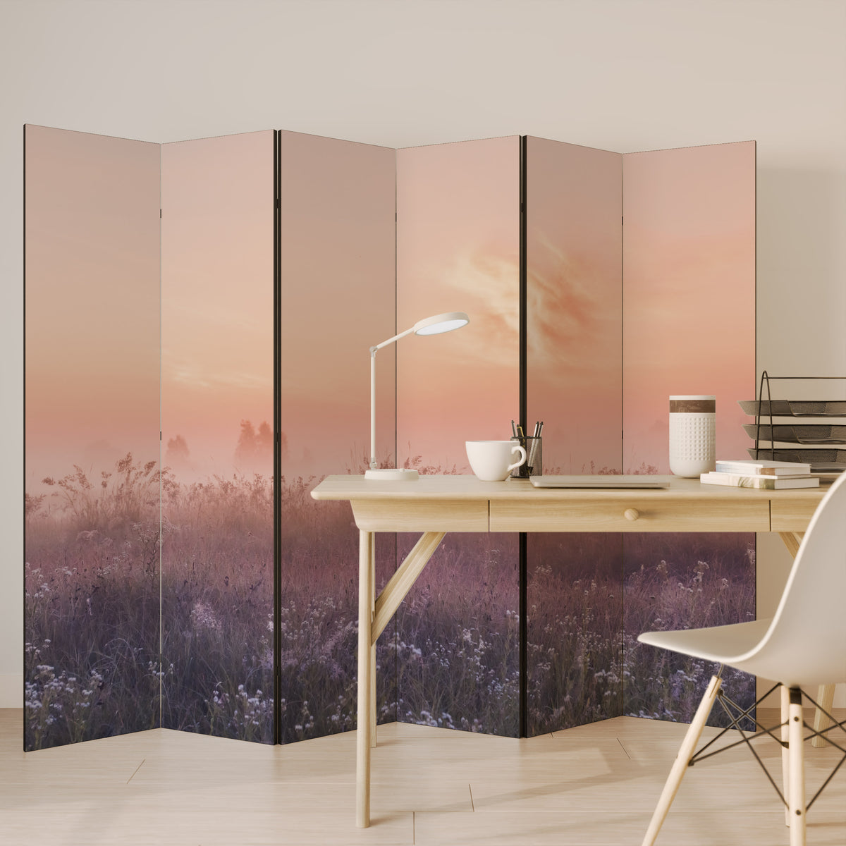 ENCHANTED MORNING VEIL 6-Panel Room Divider