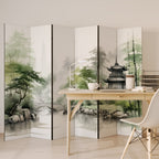 HARMONIOUS WATERSCAPE SCENE Decorative 6-Panel Room Divider