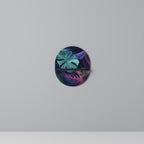 PSYCHODELIC MONSTERA Prateleira Oval Decorativa em Acabamento Preto