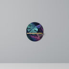 PSYCHODELIC MONSTERA Prateleira Oval Decorativa em Efeito Carvalho