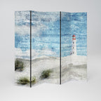 LIGHTHOUSE IN TRANQUILITY Decorative 5-Panel Room Divider