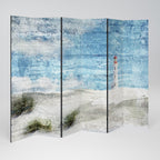 LIGHTHOUSE IN TRANQUILITY Decorative 6-Panel Room Divider