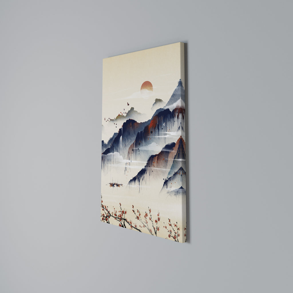 JAPANESE LANDSCAPE Quadro em tela vertical