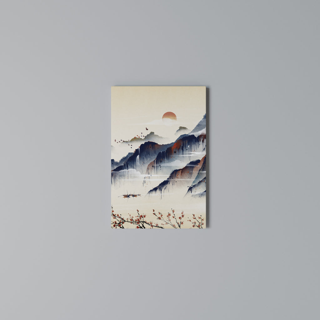 JAPANESE LANDSCAPE Quadro em tela vertical