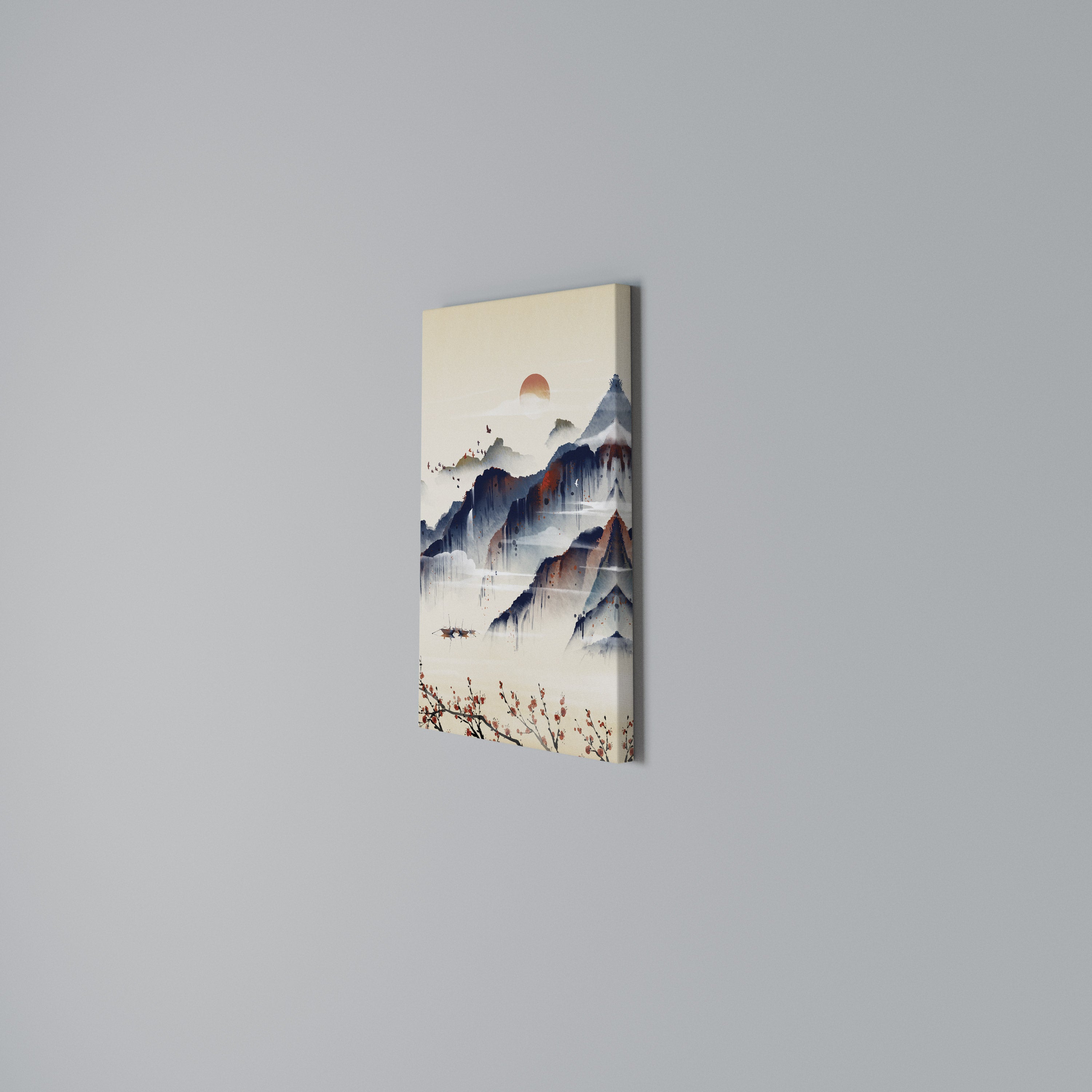 JAPANESE LANDSCAPE Quadro em tela vertical