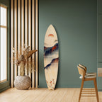 JAPANESE LANDSCAPE Painel Decorativo Prancha de Surf