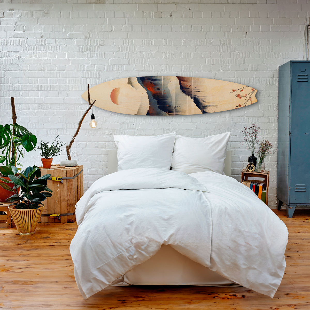 JAPANESE LANDSCAPE Painel Decorativo Prancha de Surf