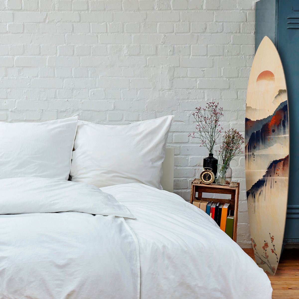 JAPANESE LANDSCAPE Painel Decorativo Prancha de Surf