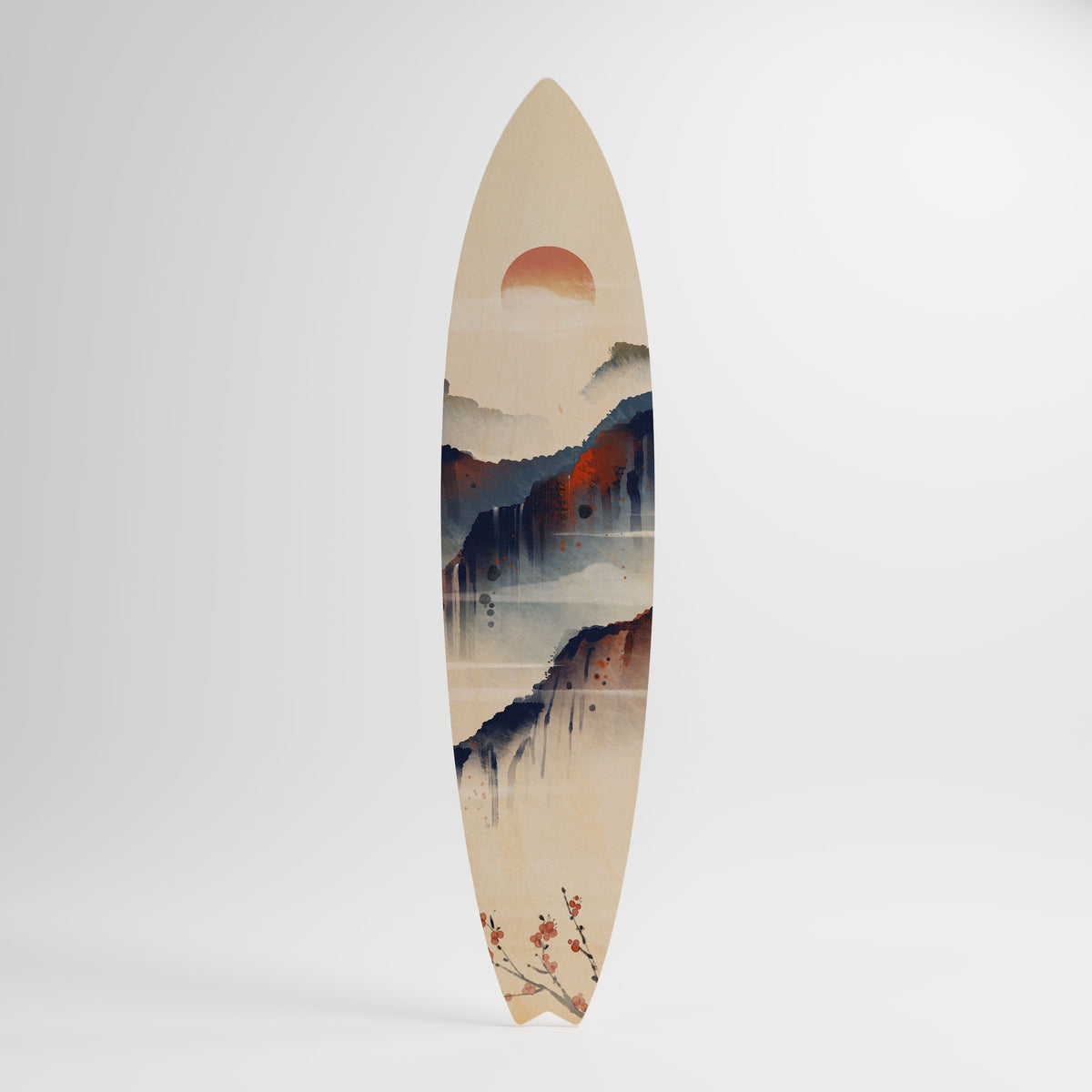 JAPANESE LANDSCAPE Painel Decorativo Prancha de Surf