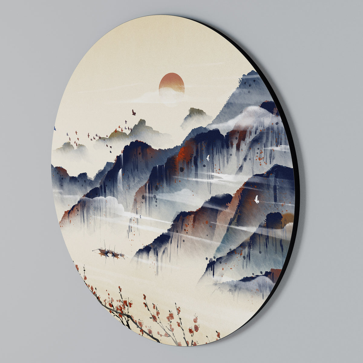 JAPANESE LANDSCAPE Arte de Parede Redonda