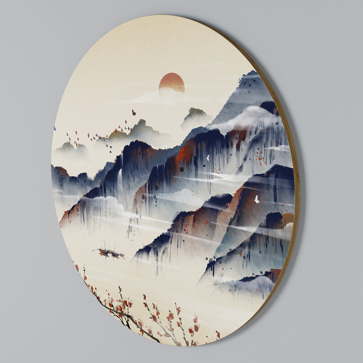 JAPANESE LANDSCAPE Arte de Parede Redonda