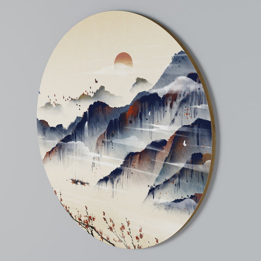 JAPANESE LANDSCAPE Arte de Parede Redonda