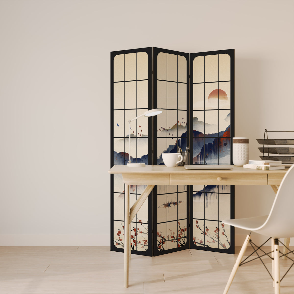 JAPANESE LANDSCAPE 3-Panel Room Divider