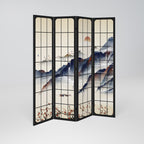 JAPANESE LANDSCAPE Decorative 4-Panel Room Divider