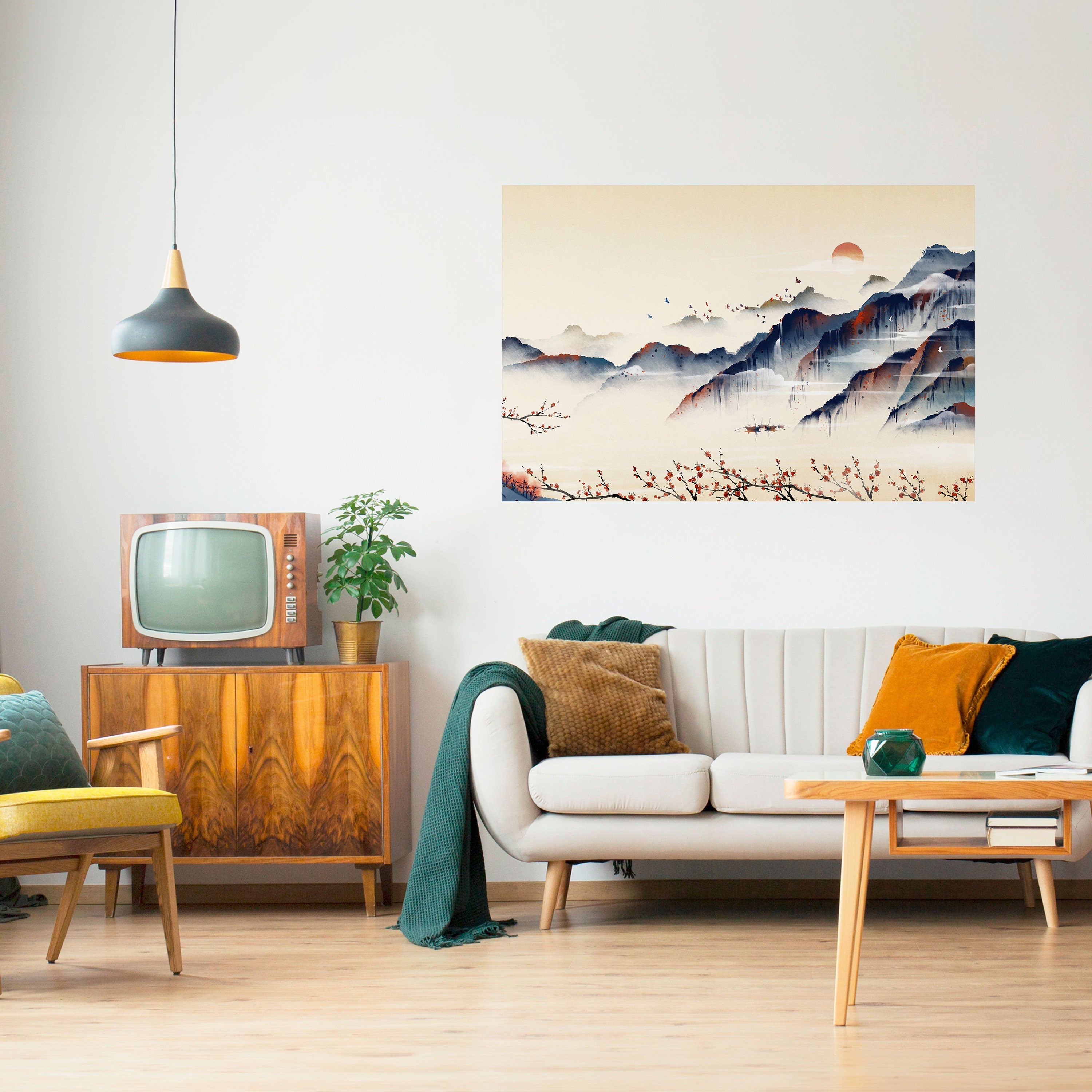 JAPANESE LANDSCAPE Poster Horizontal Autocolante