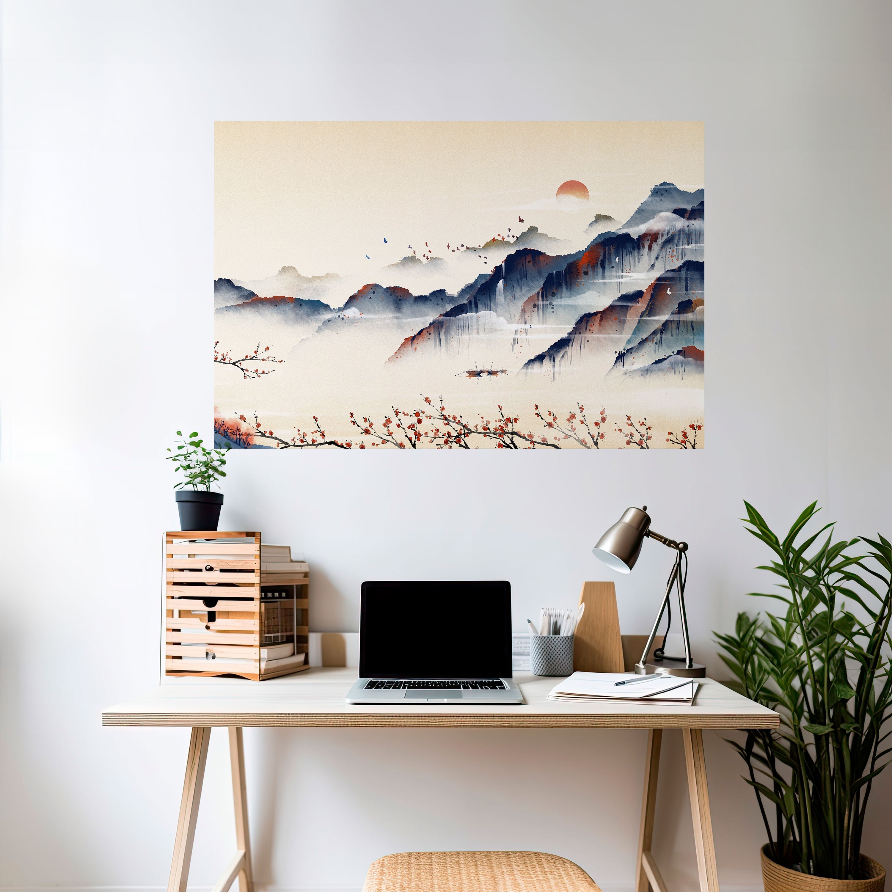 JAPANESE LANDSCAPE Poster Horizontal Autocolante