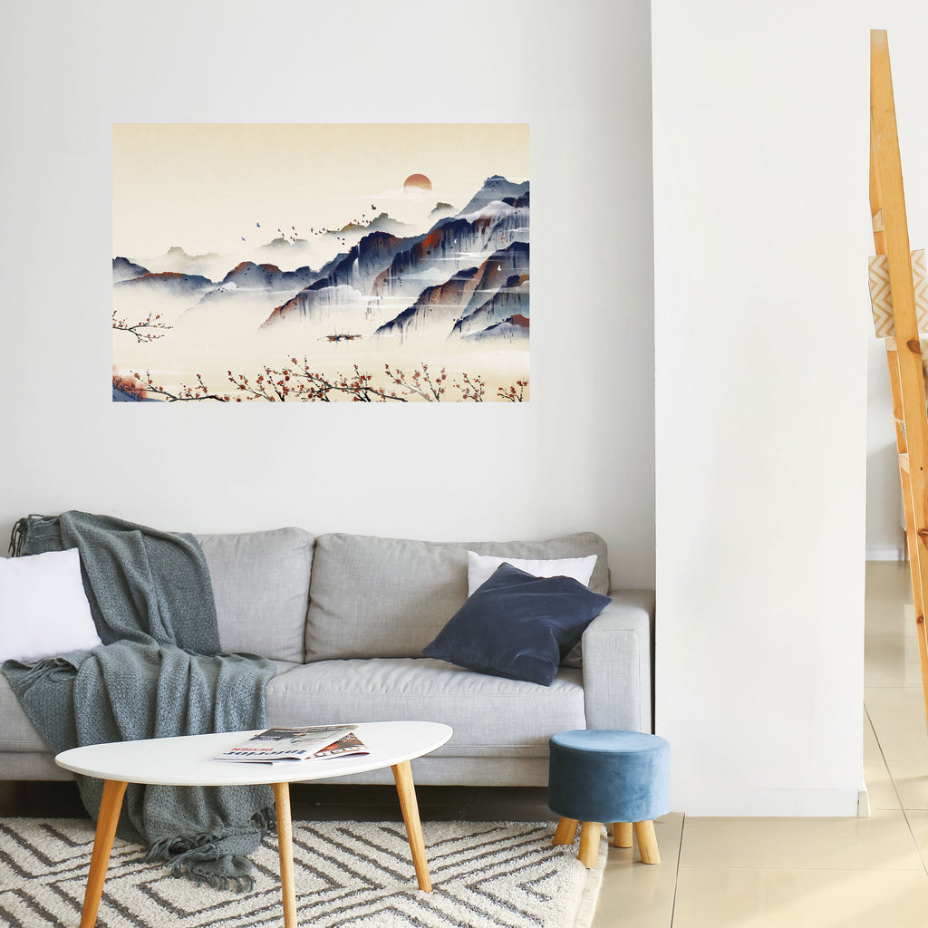 JAPANESE LANDSCAPE Poster Horizontal Autocolante