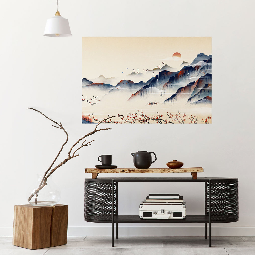JAPANESE LANDSCAPE Poster Horizontal Autocolante