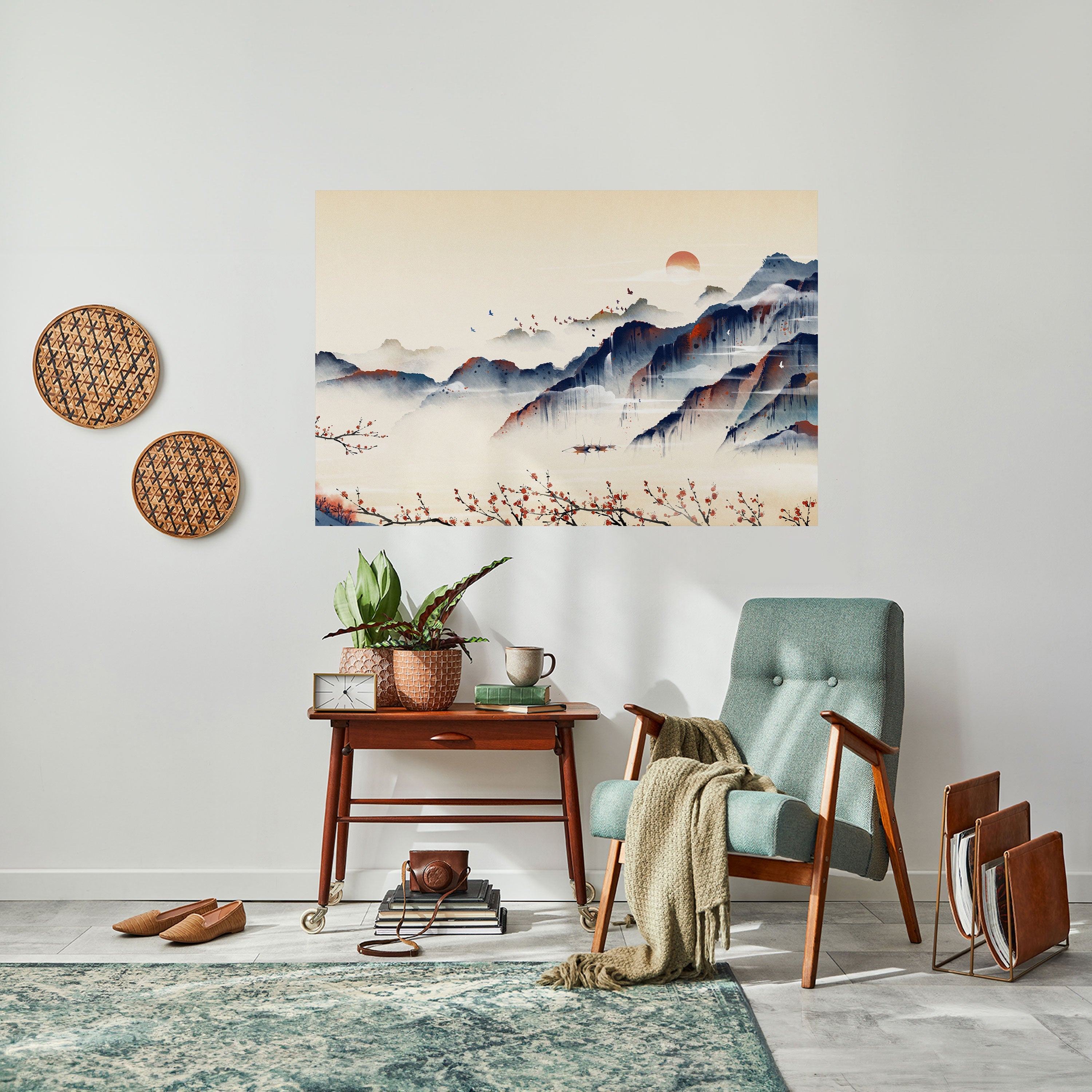 JAPANESE LANDSCAPE Poster Horizontal Autocolante