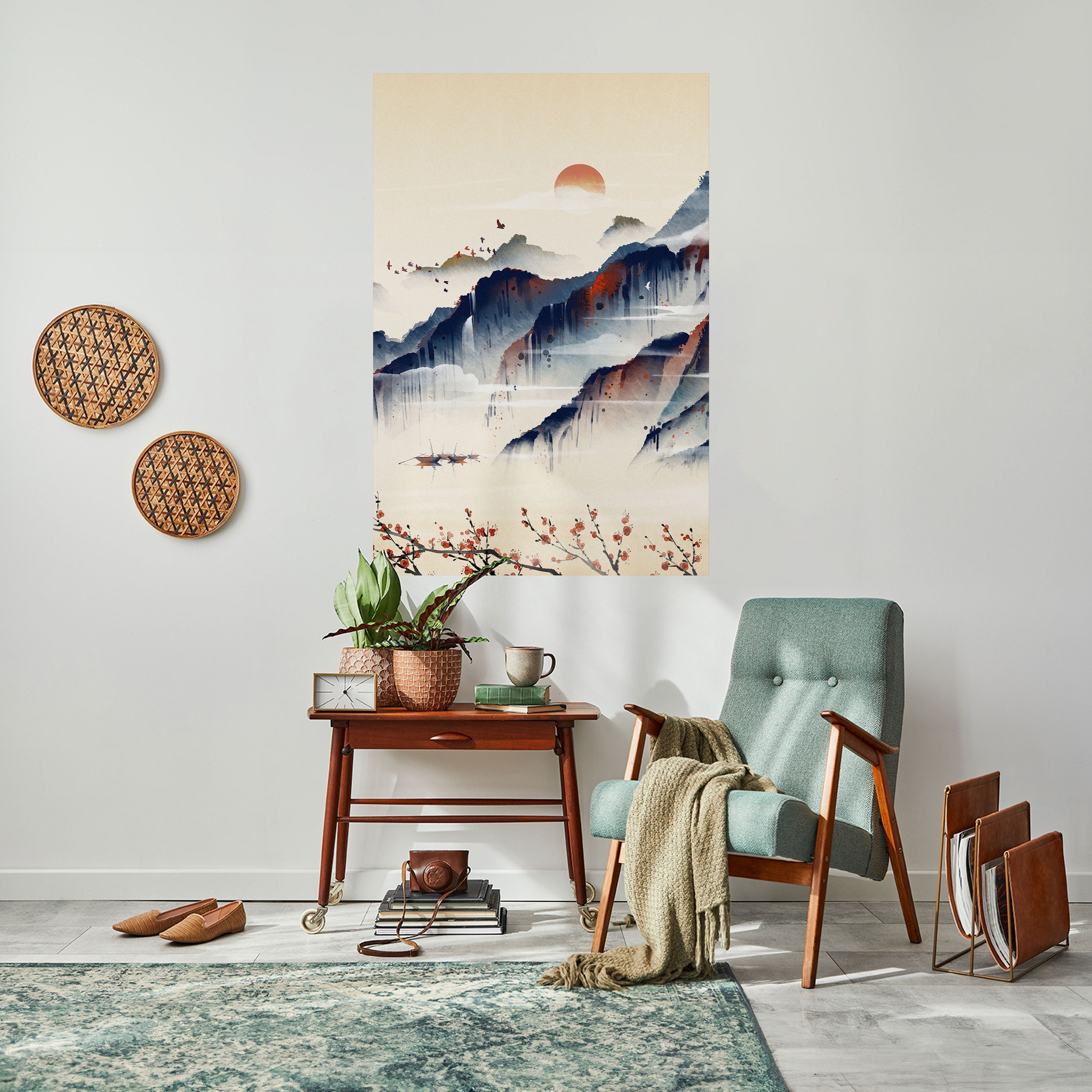 JAPANESE LANDSCAPE Poster Vertical Autocolante