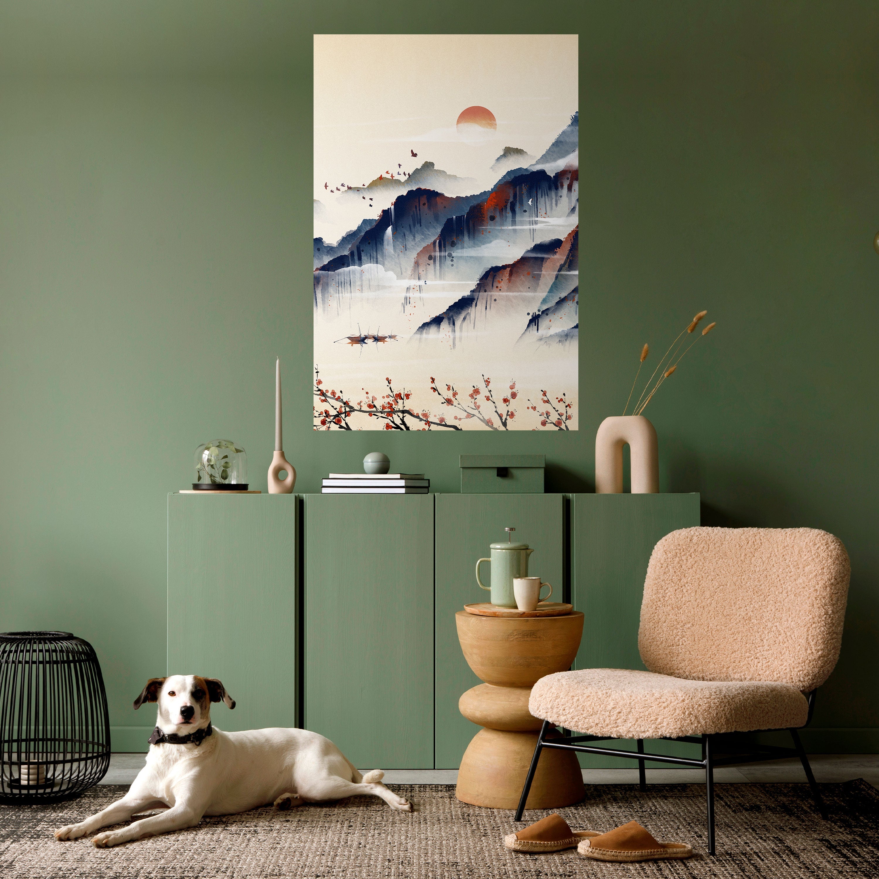 JAPANESE LANDSCAPE Poster Vertical Autocolante