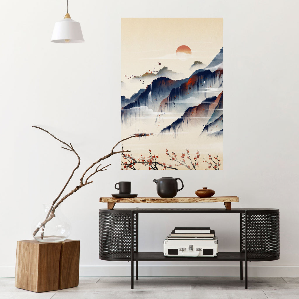 JAPANESE LANDSCAPE Poster Vertical Autocolante