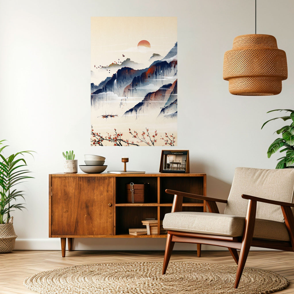 JAPANESE LANDSCAPE Poster Vertical Autocolante