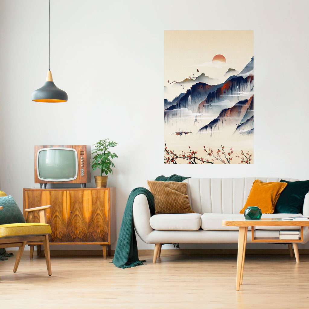 JAPANESE LANDSCAPE Poster Vertical Autocolante