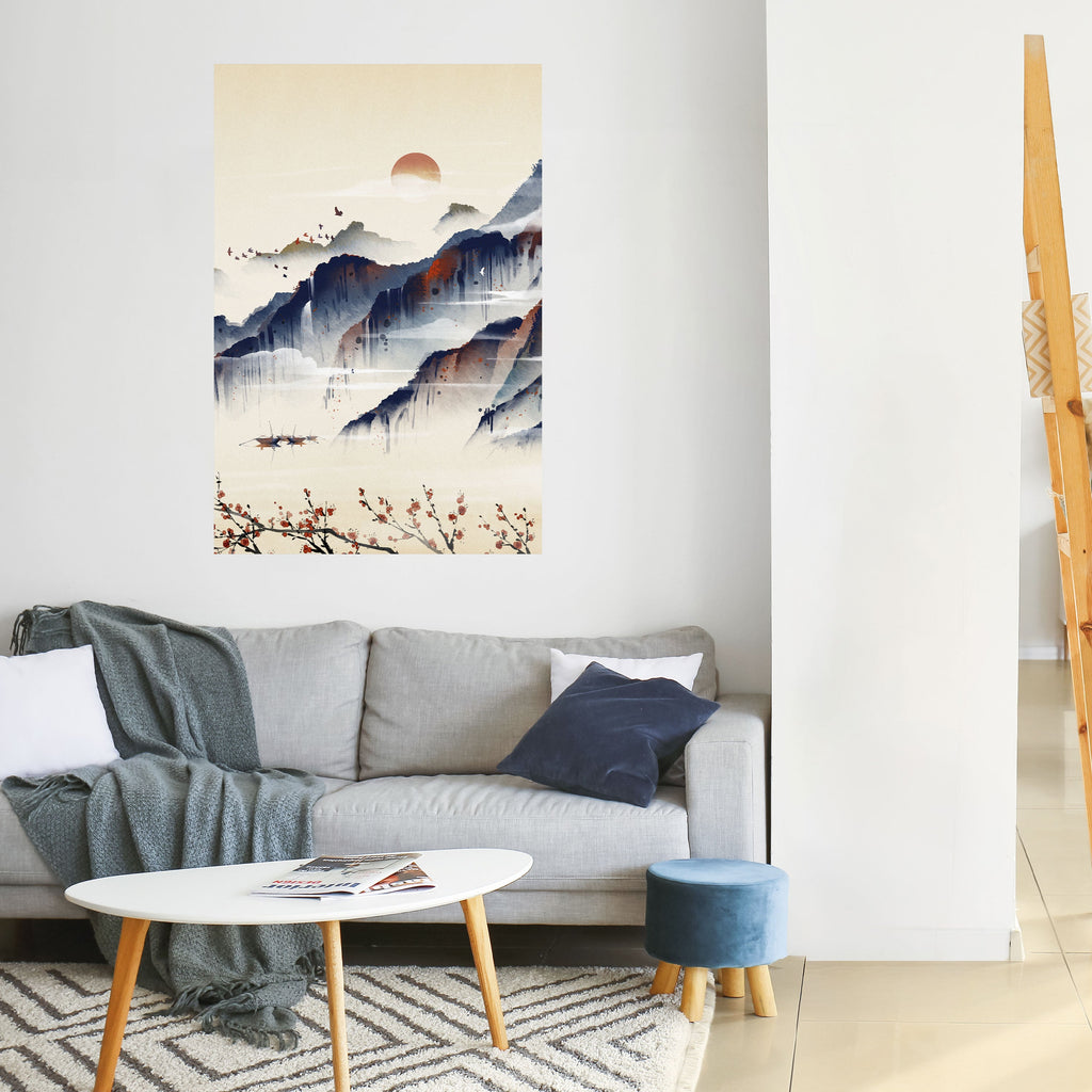 JAPANESE LANDSCAPE Poster Vertical Autocolante