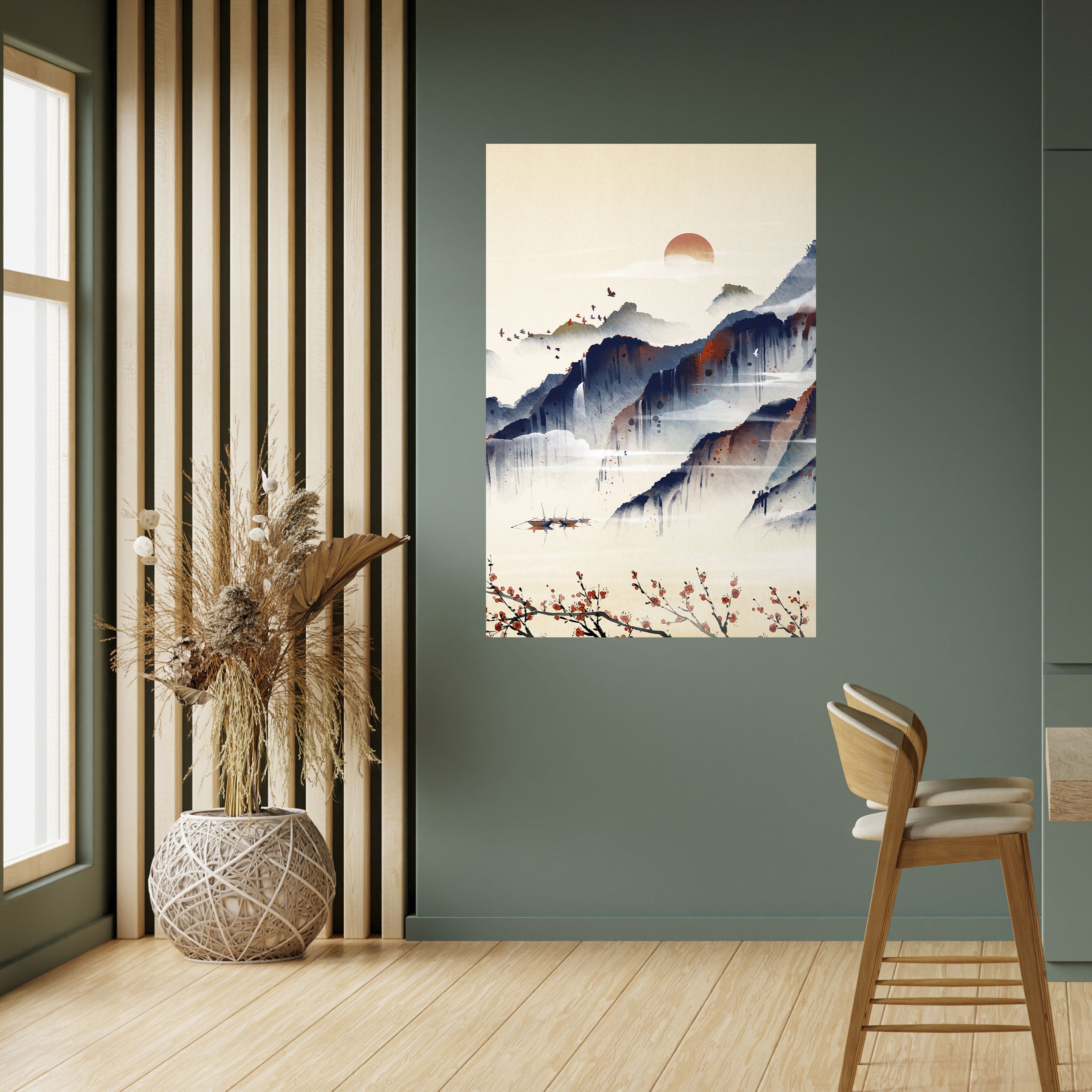 JAPANESE LANDSCAPE Poster Vertical Autocolante