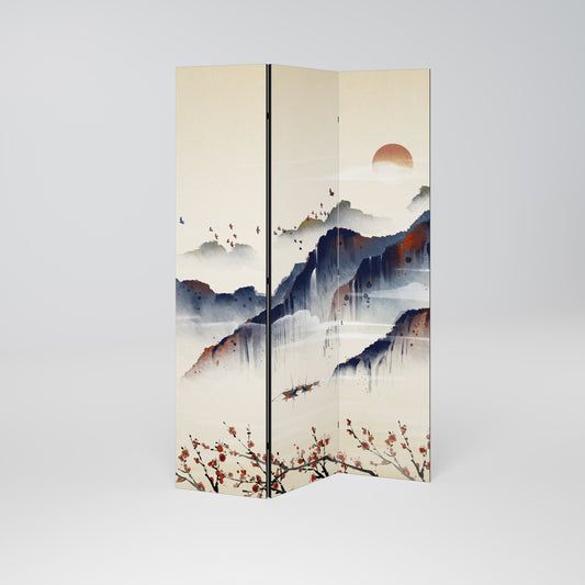 ORIENTAL LANDSCAPE Biombo de 3 Painéis