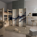 ORIENTAL LANDSCAPE Decorative 4-Panel Room Divider