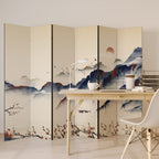 ORIENTAL LANDSCAPE Decorative 6-Panel Room Divider