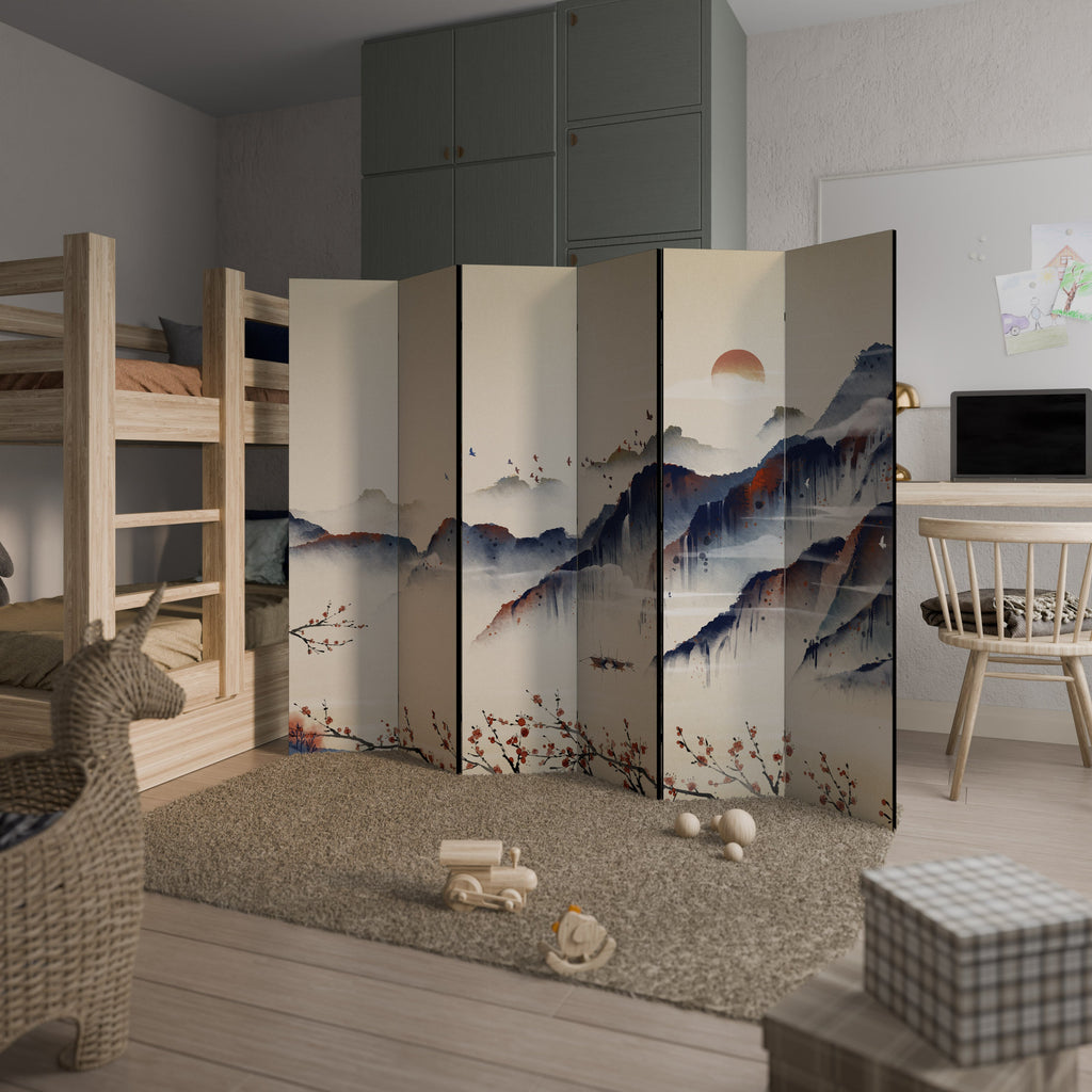 ORIENTAL LANDSCAPE Decorative 6-Panel Room Divider