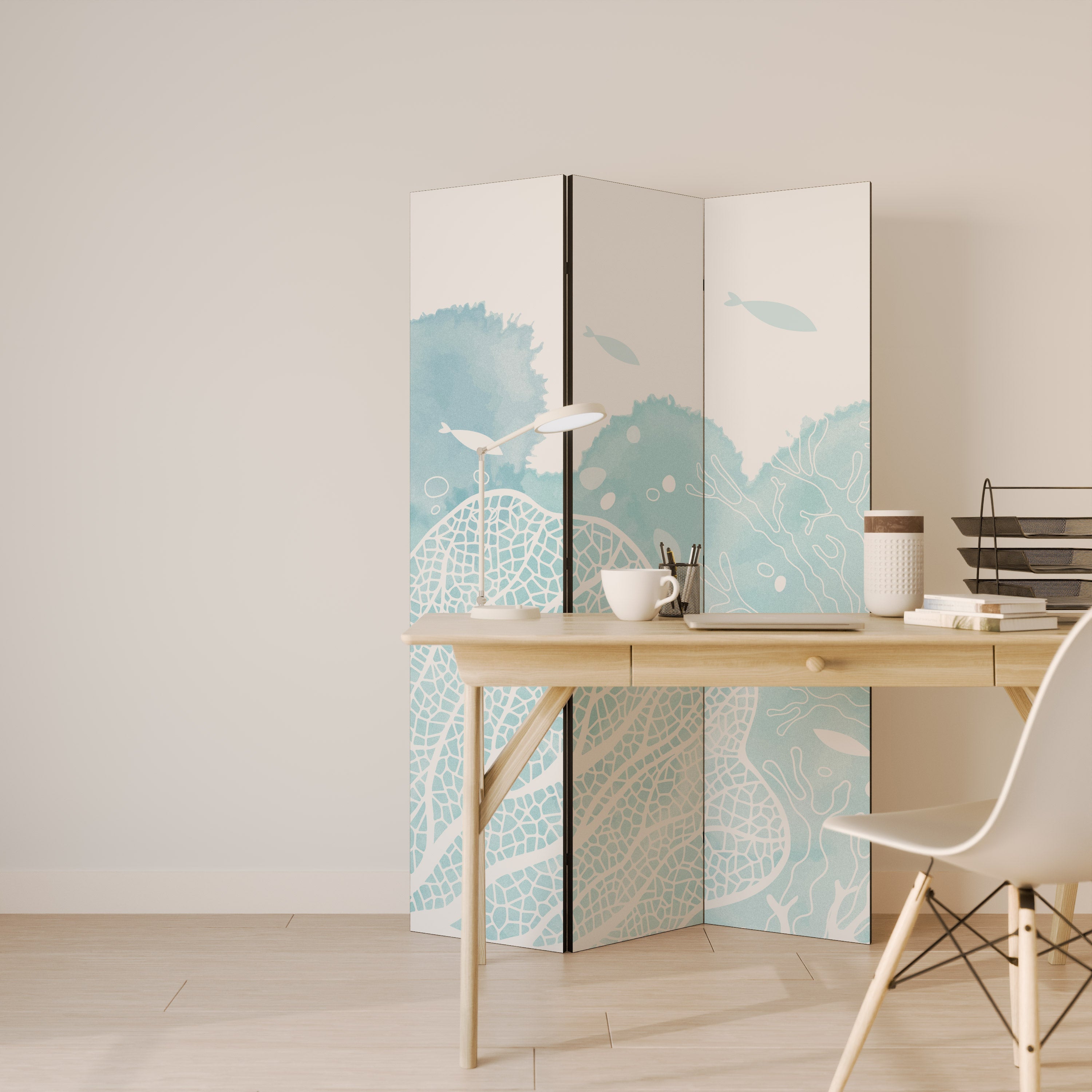 UNDERWATER PLEASURES Biombo Decorativo de 3 Painéis