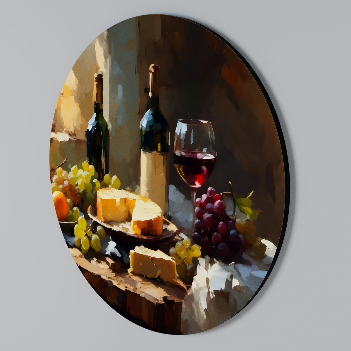 VINTAGE VINEYARD LUXURY Arte de Parede Redonda
