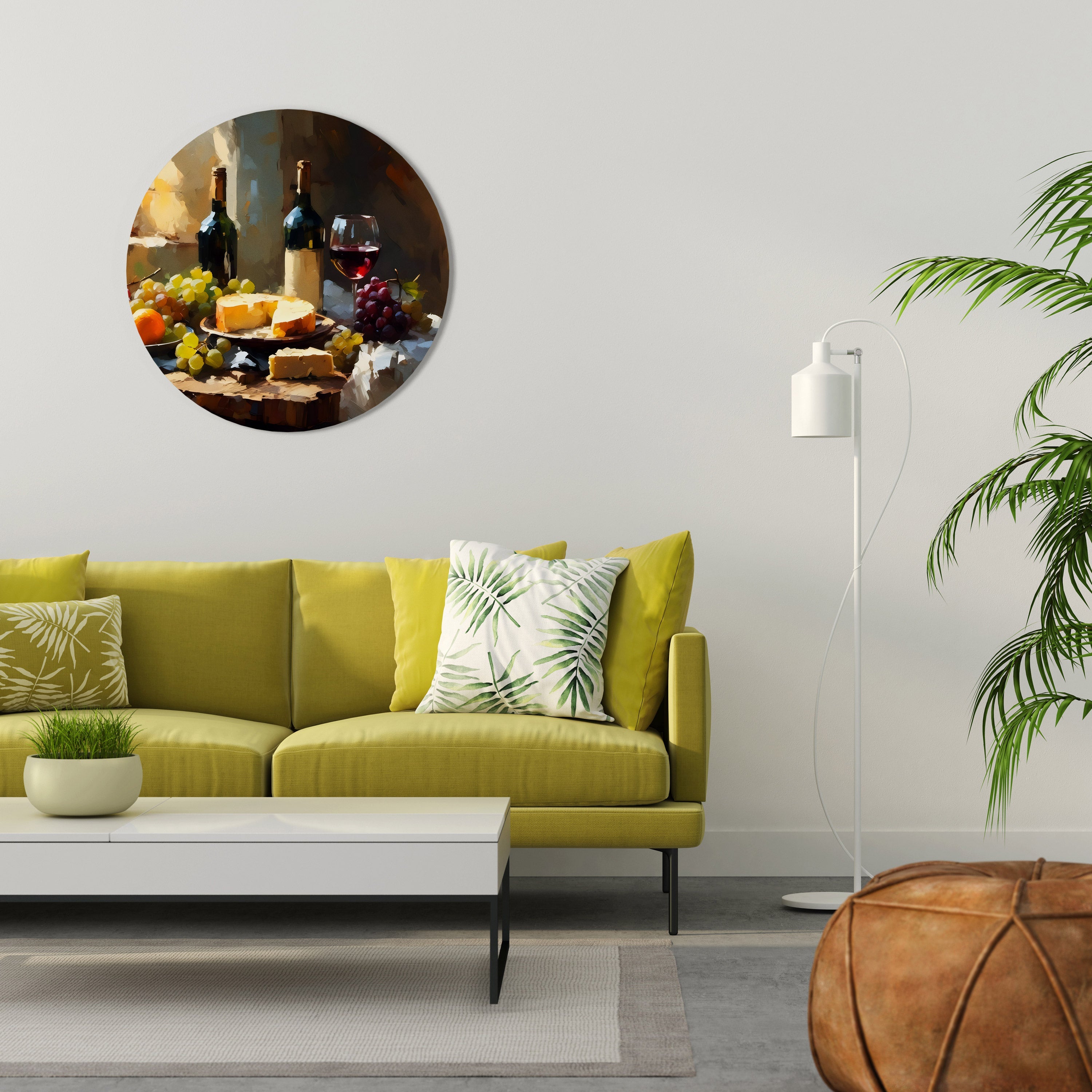 VINTAGE VINEYARD LUXURY Round Wall Art