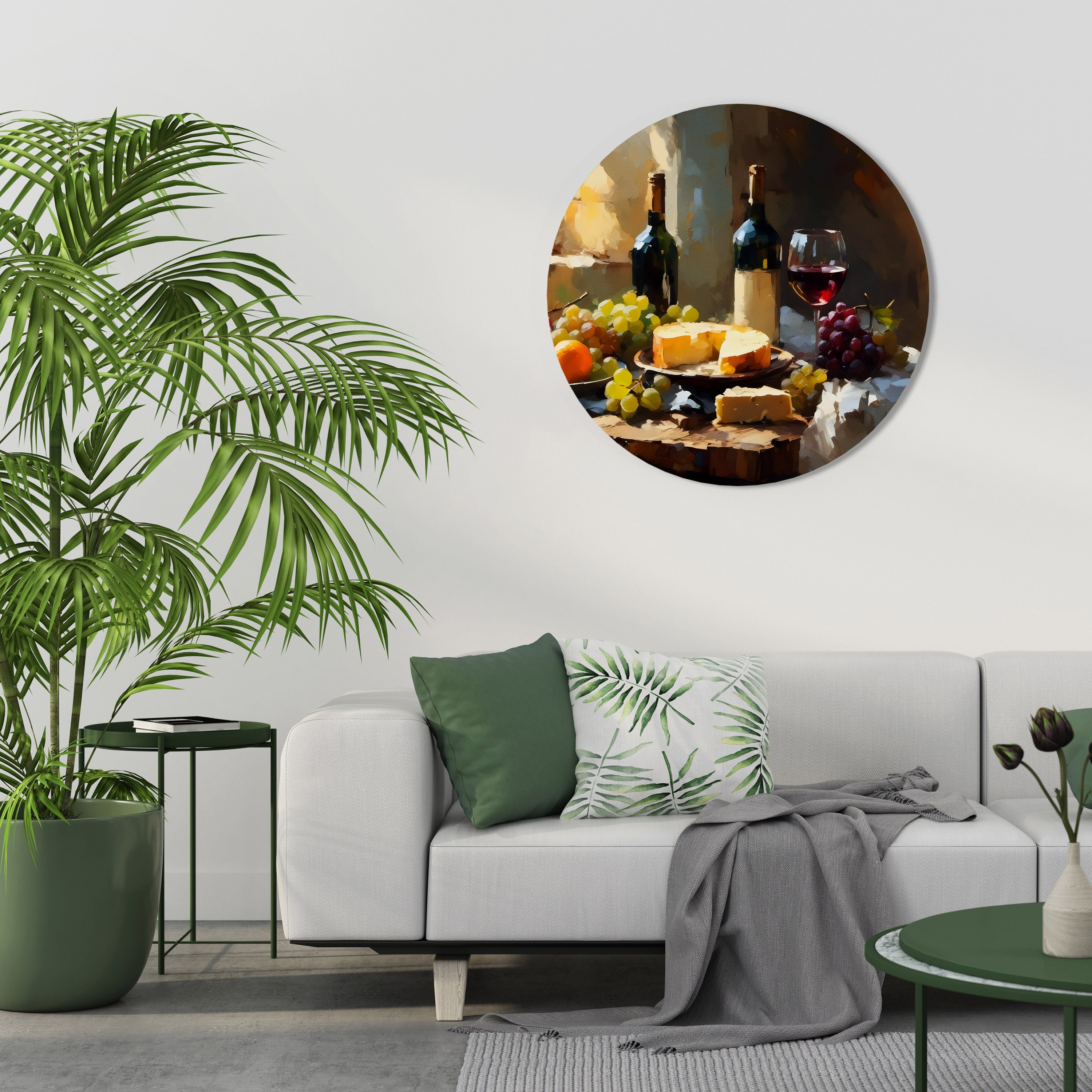 VINTAGE VINEYARD LUXURY Round Wall Art