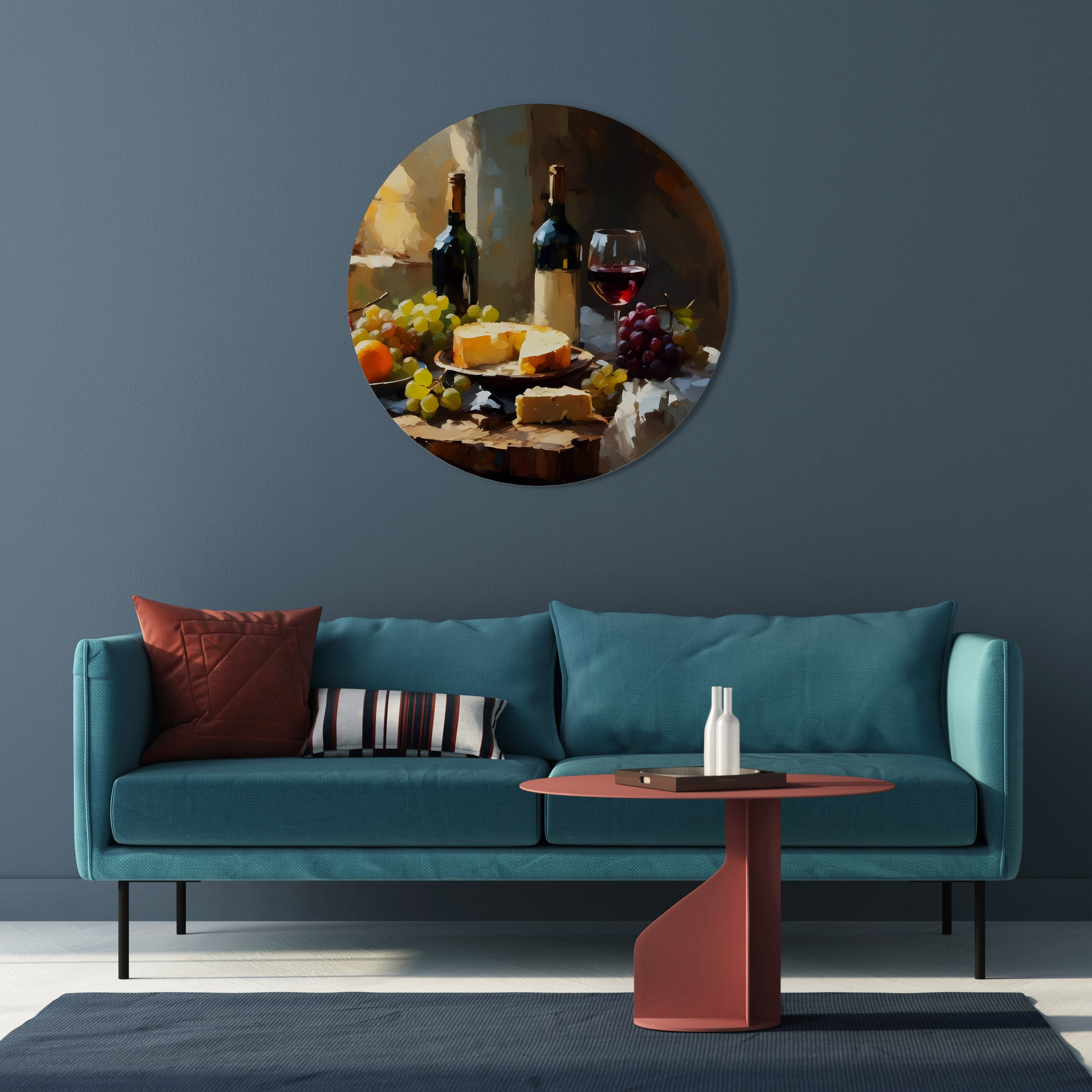 VINTAGE VINEYARD LUXURY Round Wall Art