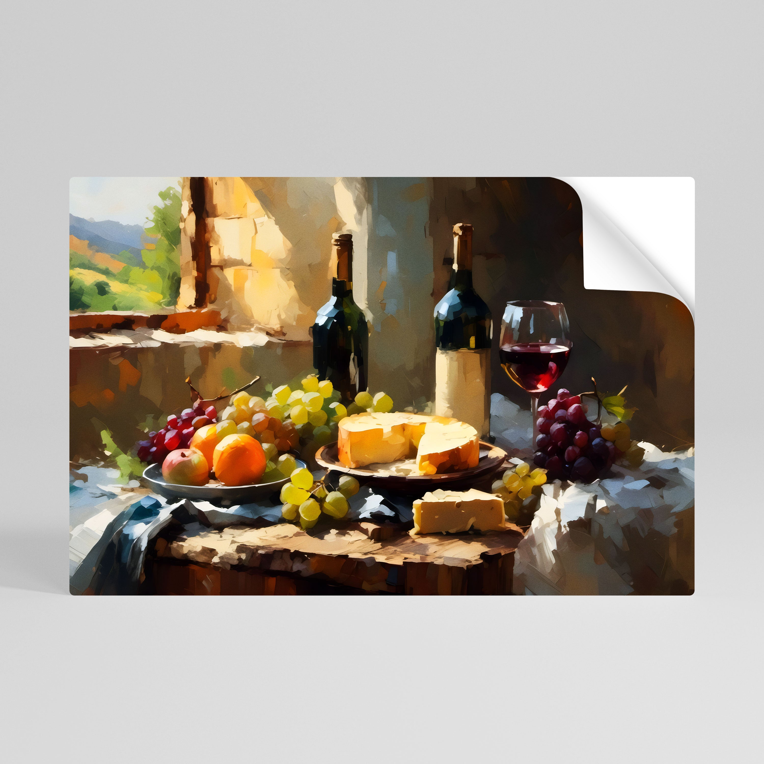VINTAGE VINEYARD LUXURY Póster Autocolante Horizontal