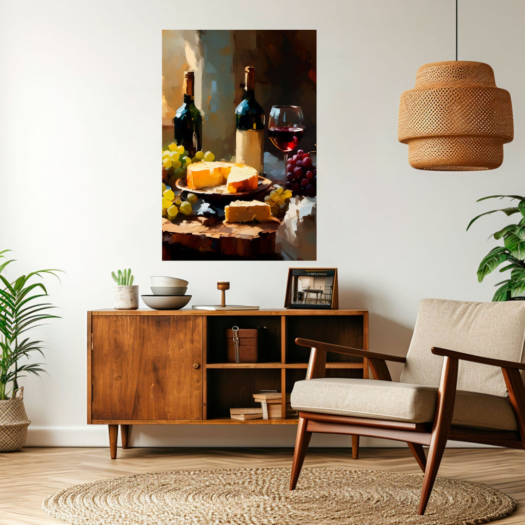 VINTAGE VINEYARD LUXURY Poster Vertical Autocolante