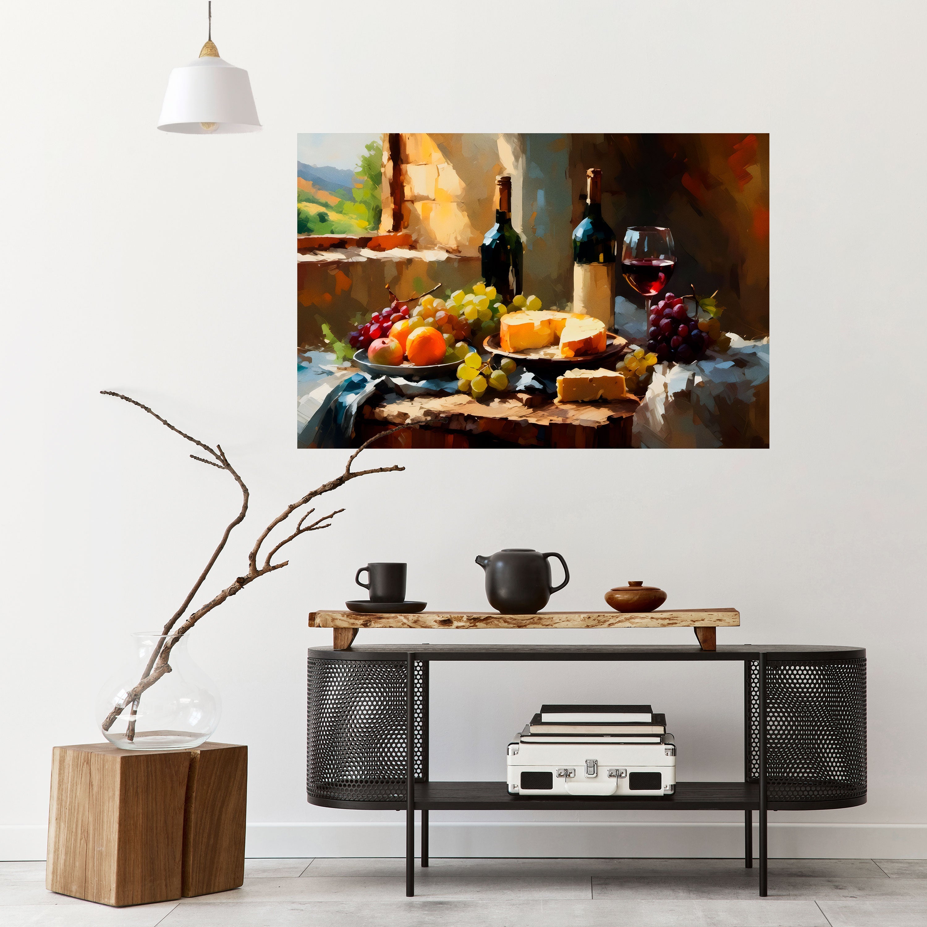 VINTAGE VINEYARD LUXURY Peel and Stick Horizontal Poster