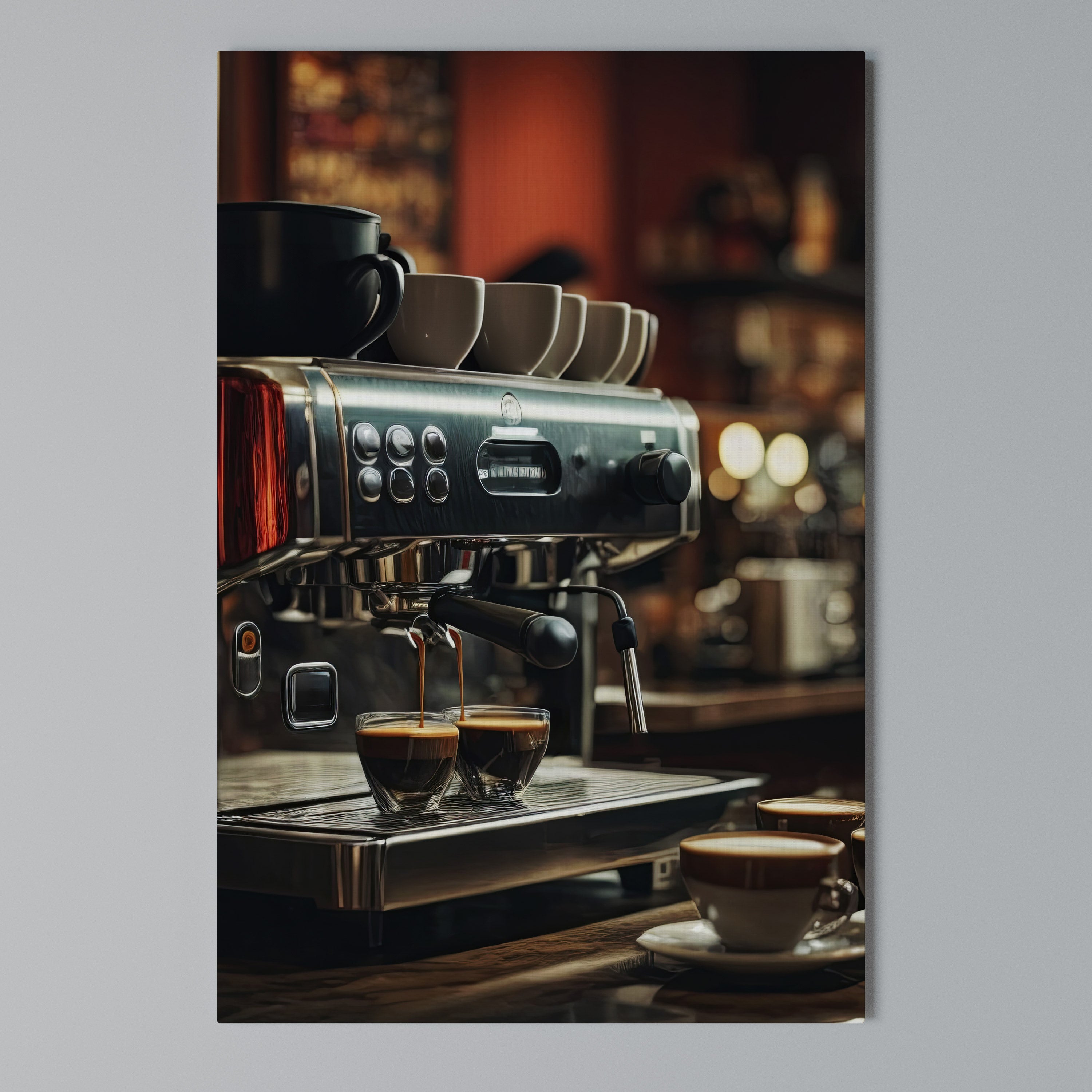 BARISTA’S DREAM MACHINE Quadro em tela vertical