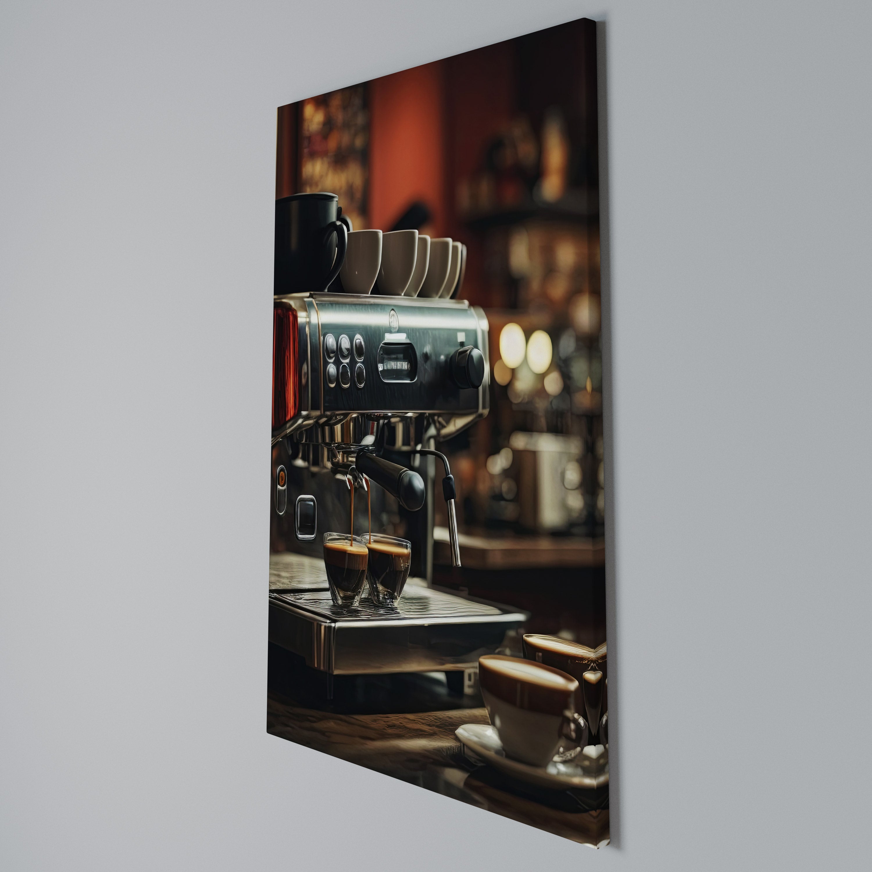 BARISTA’S DREAM MACHINE Quadro em tela vertical