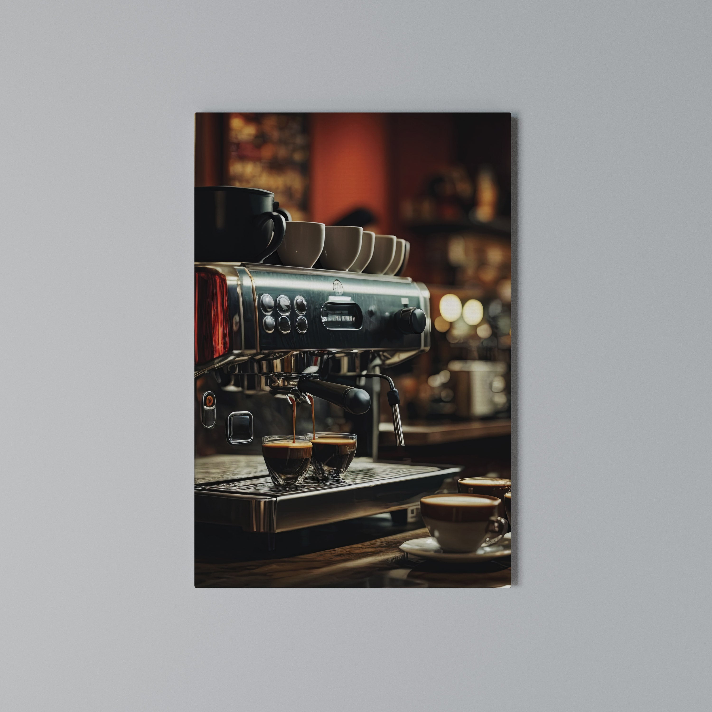 BARISTA’S DREAM MACHINE Quadro em tela vertical
