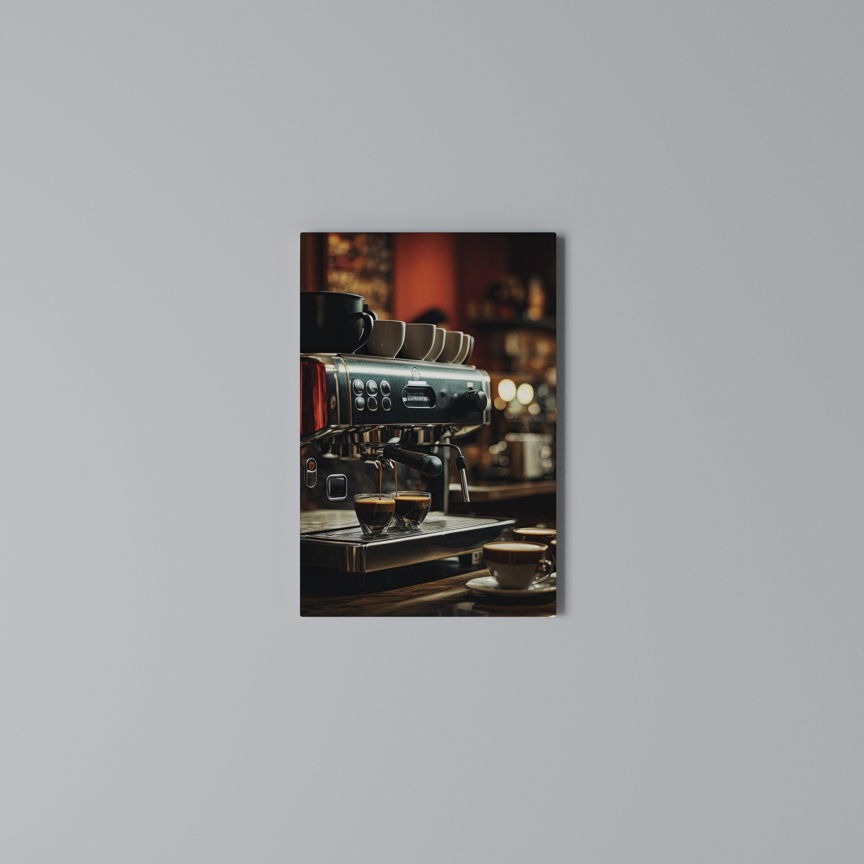 BARISTA’S DREAM MACHINE Quadro em tela vertical